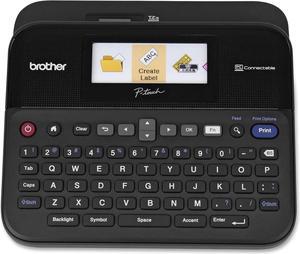 P-Touch Label Maker, PC-Connectable Labeler, PTD600, Color Display, High-Resolution PC Printing, Black, Black/Gray