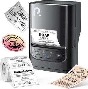 PM220S Label Maker Machine with Tape, 2 Inch Bluethooth Portable Thermal Label Printer for Small Business, Office, Home, Address, Logo Label, Sticker Printer for Phone/Tablet/PC, Black