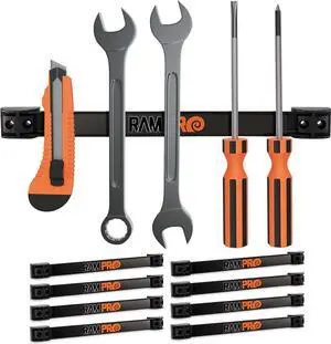 Magnetic Tool Holder Strip - A Tool Magnet Bar for Garage Organization, Shop Organization, and Workbench Accessories - Best Gift for Men - Easy To Install in Workshop - Mounting Screws Included.