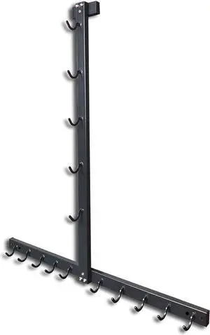 Gym Fitness LAT Pull Down Bar Storage Rack for Mag Grip, Heavy Duty A-Frame Stand for LAT Pulldown Attachments & LAT Bar