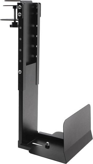 Adjustable Clamp Mount On Desk for PC Tower - No Drilling, Height Adjustable from 13.2" to 21.6", Width Adjustable from 5.5" to 9.8", Heavy Duty Under Desk Computer Mount, Computer Mount for Desk