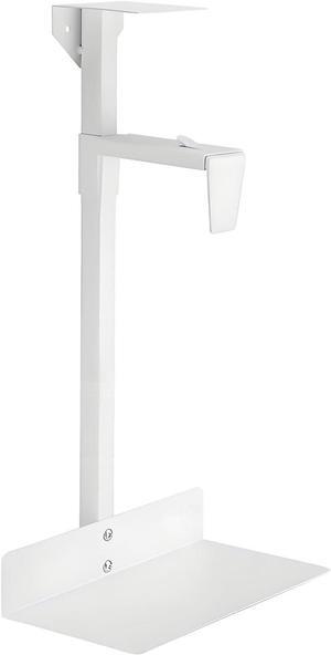 Under Desk Pc Mount, Adjustable Computer Case Holder Installation Under Desk Or on Wall, Heavy Duty Adjustable Under-Desk CPU Tower Stand, Supports Up to 55 Lbs,White,Square
