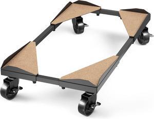PC Tower Stand  Metal Frame  Adjustable Width and Length  4 Locking Wheels  Cork Pads  Computer Tower Stand for ATX  Easy Assembly  Wide Size Range  Computer Cart  CPU Holder
