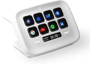 Stream Deck Neo  8 Customizable Keys, 2 Touch Points, Speed Through Tasks & Workflows - Control Word, Excel, PowerPoint, Teams, Zoom, Spotify and more, Drag-n-Drop Setup - Works with Mac & PC