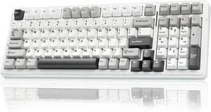 F99 Wireless Mechanical Keyboard,Tri-Mode BT5.0/2.4GHz/USB-C Hot Swappable Custom Keyboard,Pre-lubed Linear Switches,Gasket Structure,RGB Backlit Gaming Keyboard for PC/Tablet/PS/Xbox