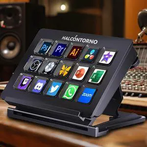 Stream Dock - Steeck for PC Mac, Wired Streaming Controller for Content Creators Gamers, Programmable Macro Keyboard, Streaming Gaming Setup Accessories, OBS Studio YouTube