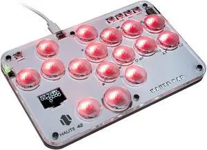 Haute42 S16 Leverless Arcade Stick, with DIY RGB & Turbo Functions, <1ms Input Latency, Compatible with PC/Ps3/Ps4/Switch/Steam Deck, Support Hot Swap & SOCD