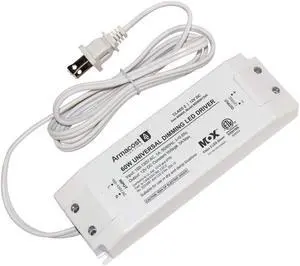 Lighting 840600 60 watt Dimmable Driver for LED Lighting, with Removable AC Cord, White