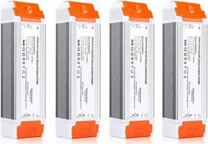Dimmable Led Driver 12v DC 60w Quiet Operation Universal Regulated 12v Transformer Input/Output Isolation Protection led Transformer 4 Pack