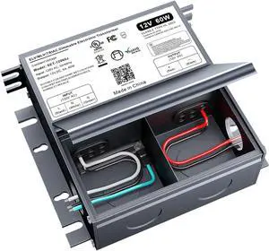60W Dimmable LED Driver 12V with Junction Box,Triac ELV/MLV LED Transformer Compatible with Lutron&Leviton Switches,Dimmable Led Power Supply for Indoor/Outdoor LED Lights,UL&FCC-Listed