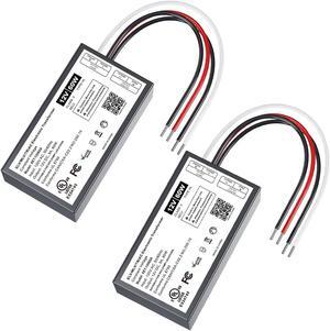 2PCS 60W Dimmable LED Driver 12V, Triac/ELV/MLV AC to DC Compatible with Lutron Dimmer, Dimmable LED Power Supply 60W 12V Class2 Transformer for LED Strip Light, Low Voltage Lighting Project