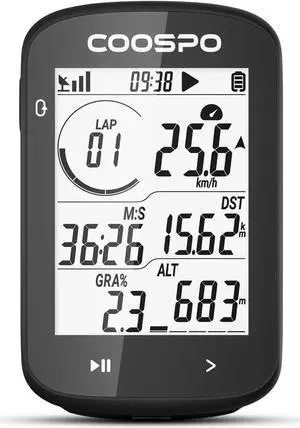 GPS Bike Computer CS300, Wireless Cycling Computer with 2.6 LCD Screen, Bluetooth5.0 ANT+ Bicycle Speedometer Odometer with Customize Display, Auto-Backlight & 40H Long Battery Life
