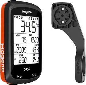 C406 Bike Computer with Holder, Waterproof GPS Cycling Computer, Wireless Smart Road Bicycle Monitor, 2.5 Inch LCD Screen