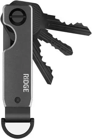 The Ridge Key Organizer - Compact Metallic Key Holder | Minimalist Innovative Keyholder | Smart Keychain Secures 2-6 Keys