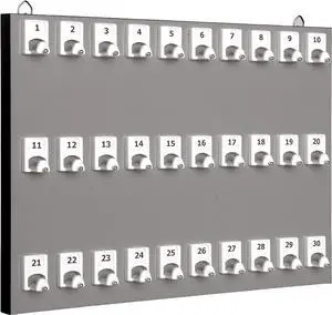 30PGS with 30 Numbered Hooks for Real Estate Offices & Rentals (30 Sets of Tag & Ring Included)