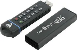 30GB Aegis Secure Key FIPS 140-2 Level 3 Validated 256-bit Encryption USB 3.0 Flash Drive (ASK3-30GB)