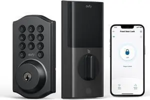 Smart Lock C30, Keyless Entry Door Lock, Built-in WiFi Deadbolt, Smart Lock for Front Door, No Bridge Required, Easy Installation, App Remote Control, Auto Lock, Traditional, Black
