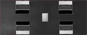 Conference Table Pads (66.9" x 27.6") - PU Leather Extended Large Mousepad Desk Mat - Nonslip Base and Waterproof Desktop Writing Pad Mouse Mat (Black)