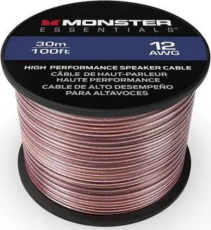 XP Copper Clad Aluminum (CCA) Speaker Wire 12 Gauge Cable 100 FT Spool - Ideal for Home Cinema Cables and Car Audio Cable