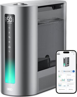 6L Humidifiers for Bedroom, Smart Warm & Cool Mist for Large Room, 60Hr Quiet Runtime for Baby, Plant, Humidity Sensor, Indicator Light, 12H Timer, Google/Alexa, HM713S