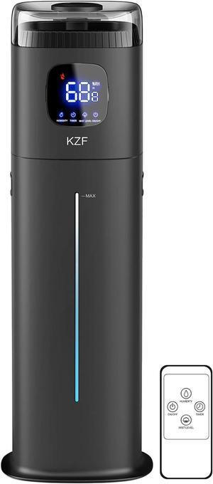 Large Humidifier for Bedroom, 9L/2.5Gallon Ultrasonic Cool Mist Humidifier with Humidistat, 360°Nozzle, 350ML/H Big Mist Level, Suitable for Kids Room Livingroom Yoga Office Plant (Black)
