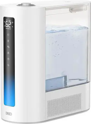 6L Humidifier Large Room, Warm & Cool Mist Humidifiers for Bedroom, 60H Runtime, 12H Timer, Top Fill, Oil Diffuser, Humidity Indicator Light, Baby, Plants, Easy Clean, HM713