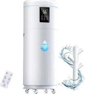 17L/4.5Gal Ultra Large Humidifiers for Bedroom 2000 sq ft, Quiet Humidifiers for Large Room, Tower Humidifier with 4 Mist Mode & Extension Tube for Home School Office Commercial Greenhouse Plants