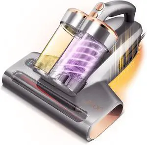 Bed Vacuum Cleaner with Dust Sensor: 500W 13Kpa Mattress Vacuum Cleaner with UV & Ultrasonic and High Heating,Anti-allergen Powerful Handheld Bed Vacuums for Mattress (S300 Pro, Corded)