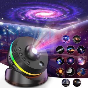 [6th Gen Upgraded] Planetarium Galaxy Projector, 13 in 1 Star Light Projector Starry Sleep Night Light with Dynamic Meteors,360° Rotation Nebula,4K HD&Large Scale Projection for Bedroom DecorKids