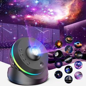 Galaxy Projector, 13 in 1 Planetarium Star Projector Realistic Starry Sky Night Light with Solar System Constellation Moon for Kids Adults Bedroom Ceiling Home Theater Living Room Decor