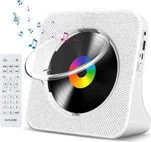 CD Player Portable Bluetooth Desktop CD Player for Home with Timer Built-in HiFi Speakers with LCD Screen Display Boombox FM Radio USB Type-c