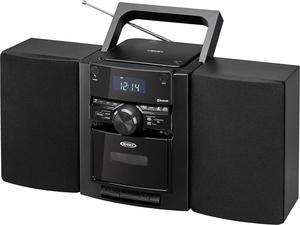 Portable Stereo Bluetooth CD Music System with Cassette and Digital AM/FM Radio