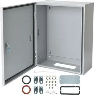 Waterproof Electrical Enclosure 20 x 16 x 10'', Outdoor Electrical Box Weatherproof, Electrical Junction Box with Reinforced Lock, Gray, JYX504025