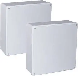 2 Pack 12" x 12" x 3" PVC Plastic Dustproof Waterproof Box IP65 Junction Boxes Project Junction Conduit Box for Electrical Enclosure