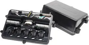 PJBX52100 Pool and Spa Junction Box - 5 Light Connections - Patented Design for Efficiency, Versatile Connections, Built-in Noise Reduction and Compact Design