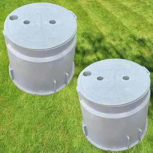 (Dia 10" * 2 Pack) Yariwiz 10 inch Underground Electrical Junction Box In Ground Inground Splice Pull Quazite Plastic Boxes