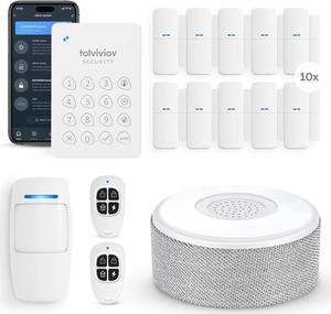 Alarm System for Home Security, Door Alarm Systems, App Alerts, 15Piece Kit, No Monthly fee, WiFi Alarm, Door Window Motion Sensor, for Home Security and Kids Safety