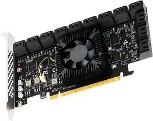 SA3824A 24-Port PCIe 3.0 X8 SATA Expansion Card, Compatible with Windows,Linux,Mac OS,NAS