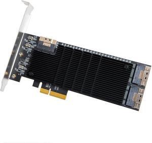 24 Port SATA III to PCIe 3.0 x4 Non-RAID Expansion Card JMB575 JMB582 Low Profile Bracket,SI-PEX40169