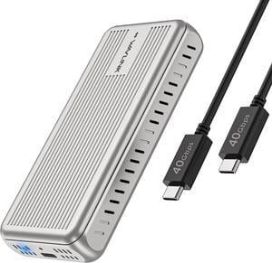 40Gbps M.2 NVMe SSD Enclosure for MacBook/Mac Mini (M4/M3/M2/M1), NVMe Enclosure Compatible with TBT4/TBT3/USB4/USB3.2, Supports 2230/2242/2260/2280 B+M/M-Key PCIe SSD, Tool-Free Installation