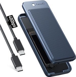40Gbps M.2 NVMe SSD Enclosure, Maintenance-Free, Double-Sided Raised Aluminum Heatsink, Tool-Free Quick-Open, Support Thunderbolt 4/3/USB4/3.2/3.0, for M1 M2 Pro/Max, for SSD Size 2280/2260/2242/2230
