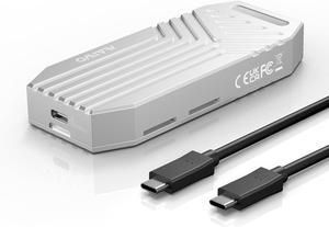40Gbps M.2 NVMe SSD Enclosure USB4 Type-C to 2280 PCIe NVMe Adapter Built-in Turbo Fan Support Thunderbolt3/4 USB4/3.0/2.0 Tool Free 8TB Capacity Aluminum Alloy Case (K1695F)