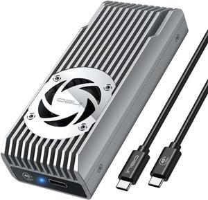 USB 4.0 M.2 NVMe SSD Enclosure Built-in Cooling Fan, Compatible with Thunderbolt 3/4, Compatible USB 4/3/2 [C2598-NVMe 40Gbps]