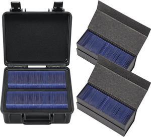 Waterproof Toploader Storage Boxes for 3" x 4" 35PT Rigid Card Holder, Trading Card Case Set Hold 570 Toploaders Totally, Fit Sport Card with ONE Touch Magnetic Card Holder