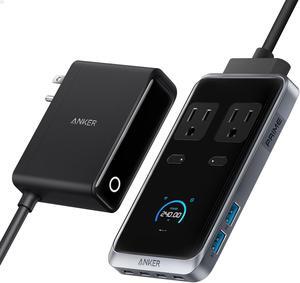 240W 8-in-1 USB C Power Strip, 5 ft Detachable Extension Cord, 2 AC, 4 USB C, 2 USB A, for iPhone 15/14, Desktop Accessory for MacBook, Home, Office (Not for Travel)