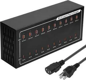 400W USB Charging Station, 20 Port USB c Fast Charging Station, Smart Protection, Supports Fast Charging for MacBook, iPhone, Android Phones, iPad, Tablets and Other Electronic Products