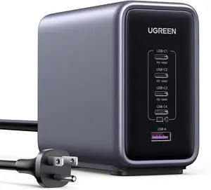 Nexode 300W USB C Charger Block, 5-Port Charging Station GaN Charger Desktop Charger Compatible with MacBook Pro/Air,  XPS, iPhone 16/15/14, Galaxy S24, iPad Air/Pro, Pixel 8, Steam Deck