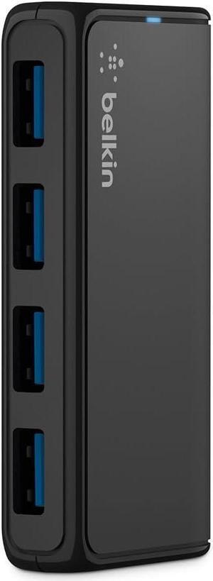 USB 3.0 Hub with 4 USB Ports - SuperSpeed USB Charging Station - USB Hub 3.0 - USB Adapter for iPhone Charger - USB Splitter - USB Port Hub - Powered USB Hub With Data Speeds Up To 5Gbps