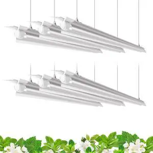 Plant Grow Light, 4FT 5000K Full Spectrum White, 252W(6 x 42W), T8 LED Grow Light, Growing Lamp Fixture, Plant Light for Indoor Plant, 6-Pack