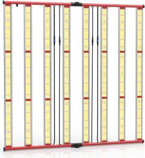 800W LED Grow Lights, Full Spectrum Grow Light with UV IR, Daisy Chain Plant Bar Style Grow Light Foldable & Dimmable for Indoor Growing Commercial Hydroponic Growing Lamp 6x6ft Core Coverage